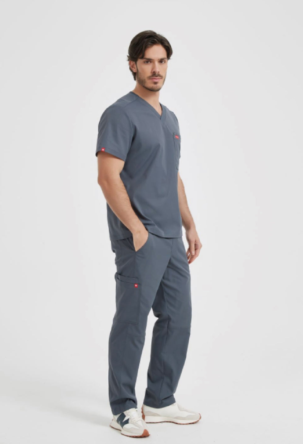 S2 Three-Pocket Scrub Top(Men)