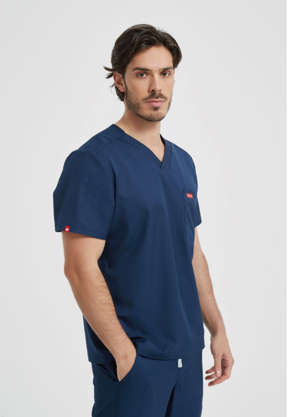 S2 Three-Pocket Scrub Top(Men)